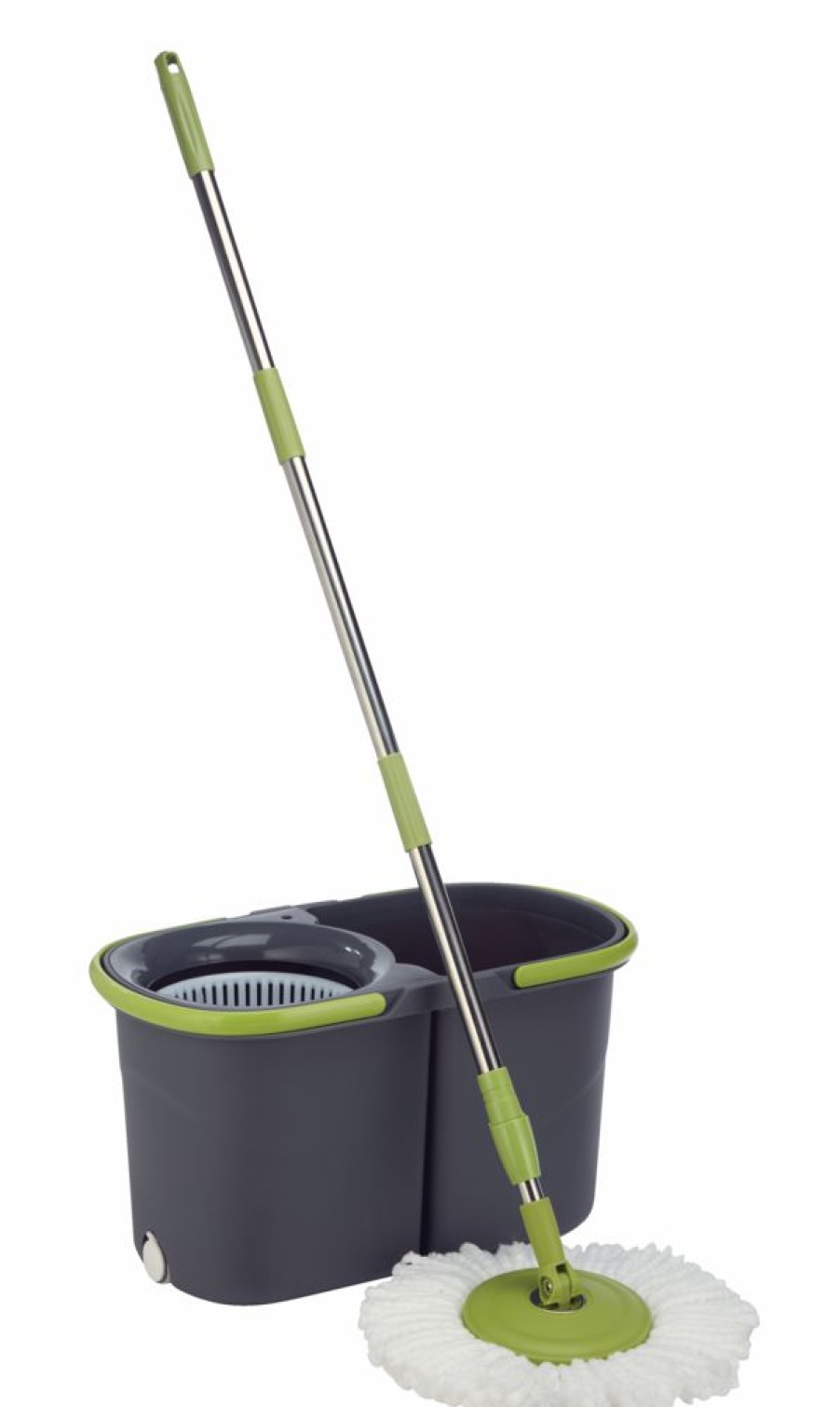 Home & Pets * | Frank Reusable Microfibre Spin Mop And Dual Bucket System With Extra Long Handle