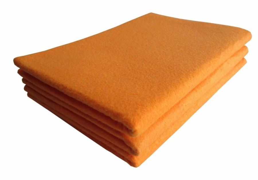 Home & Pets * | Frank All-Purpose Machine Washable Synthetic Giant Shammy Towel, Orange, 3-Pk