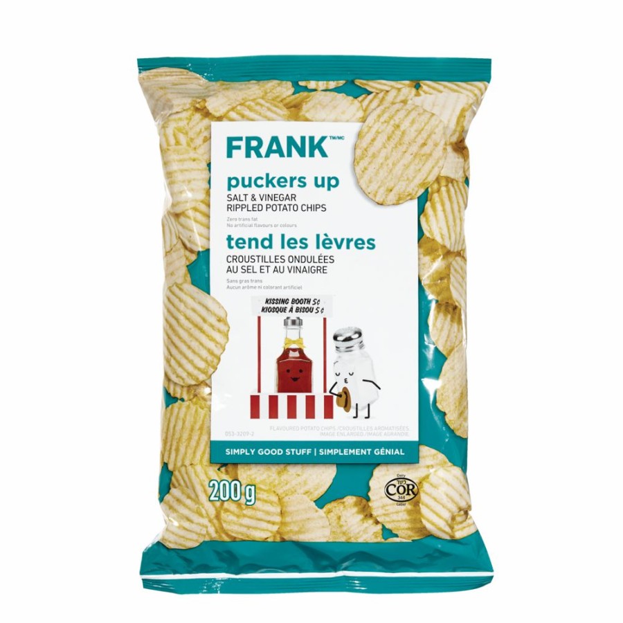 Home & Pets * | Frank Salt & Vinegar Rippled Potato Chips, 200-G