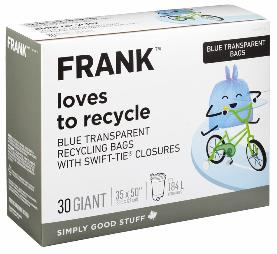 Home & Pets * | Frank Giant Blue Recycle Bags, 184-L, 30-Ct