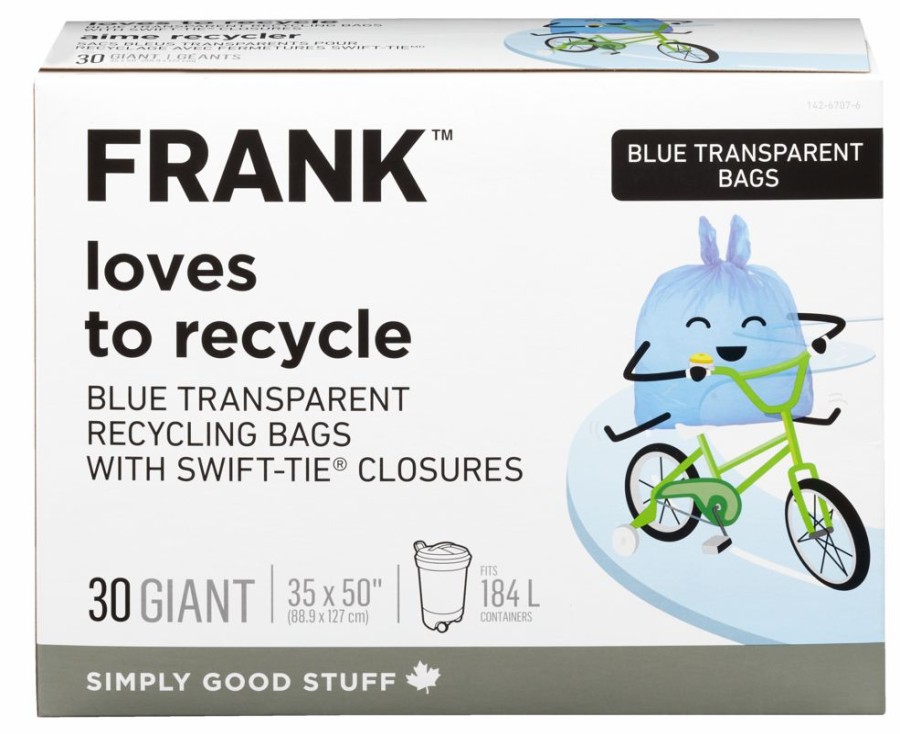 Home & Pets * | Frank Giant Blue Recycle Bags, 184-L, 30-Ct