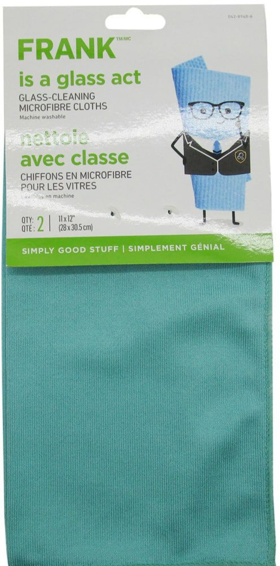 Home & Pets * | Frank Glass Cleaning Machine Washable Microfibre Cloths, Blue, 2-Pk