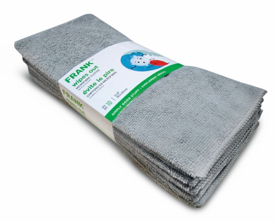 Home & Pets * | Frank All-Purpose Machine Washable Microfibre Cloths, Grey, 10-Pk