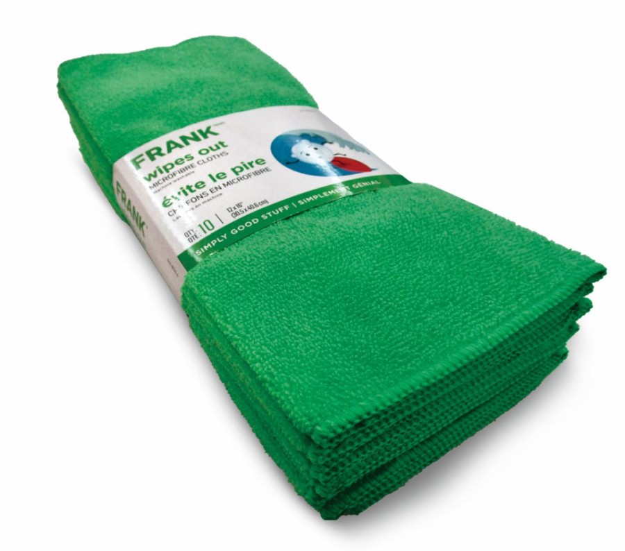 Home & Pets * | Frank All-Purpose Machine Washable Microfibre Cloths, Green, 10-Pk