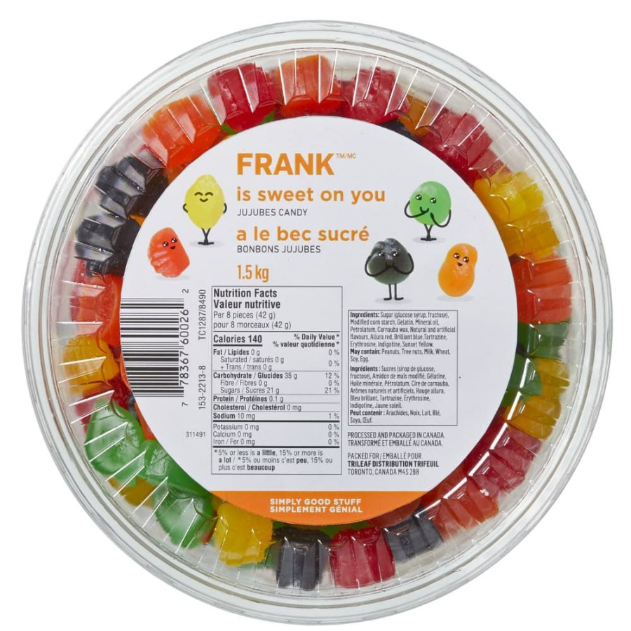 Home & Pets * | Frank Jujubes Candy Tub, 1.5-Kg