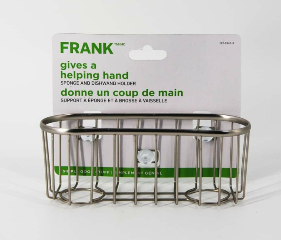 Home & Pets * | Frank Chrome Sponge & Dishwand Holder / Caddy