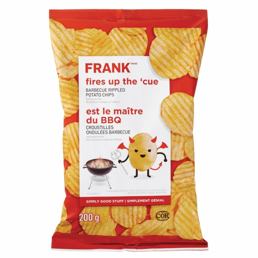 Home & Pets * | Frank Bbq Rippled Potato Chips, 200-G