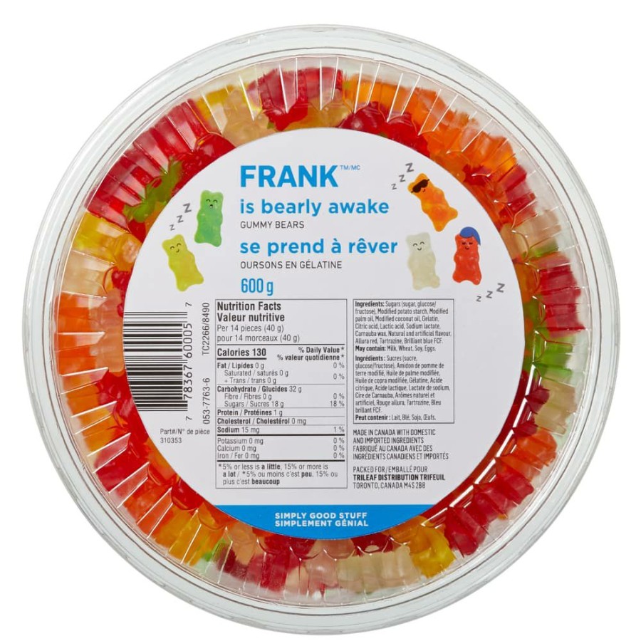 Home & Pets * | Frank Gummy Bear Candy Tub, 600-G