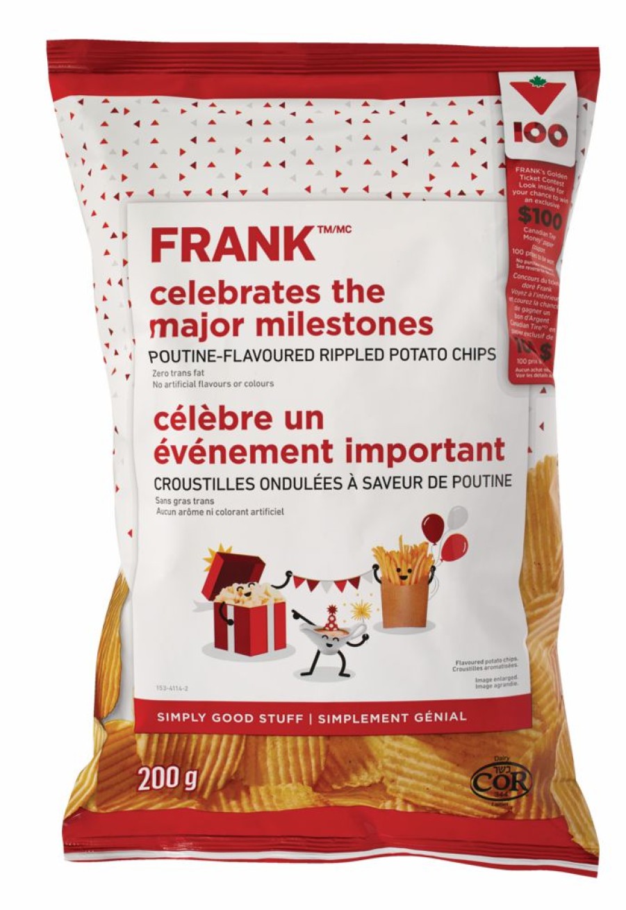 Home & Pets * | Frank Canadian Tire 100Th Birthday Poutine Ripple Chips, 200-G