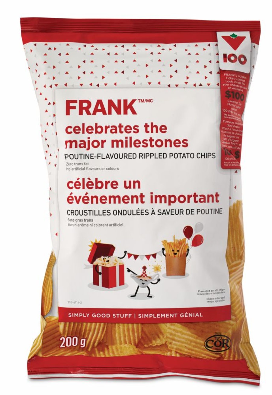 Home & Pets * | Frank Canadian Tire 100Th Birthday Poutine Ripple Chips, 200-G