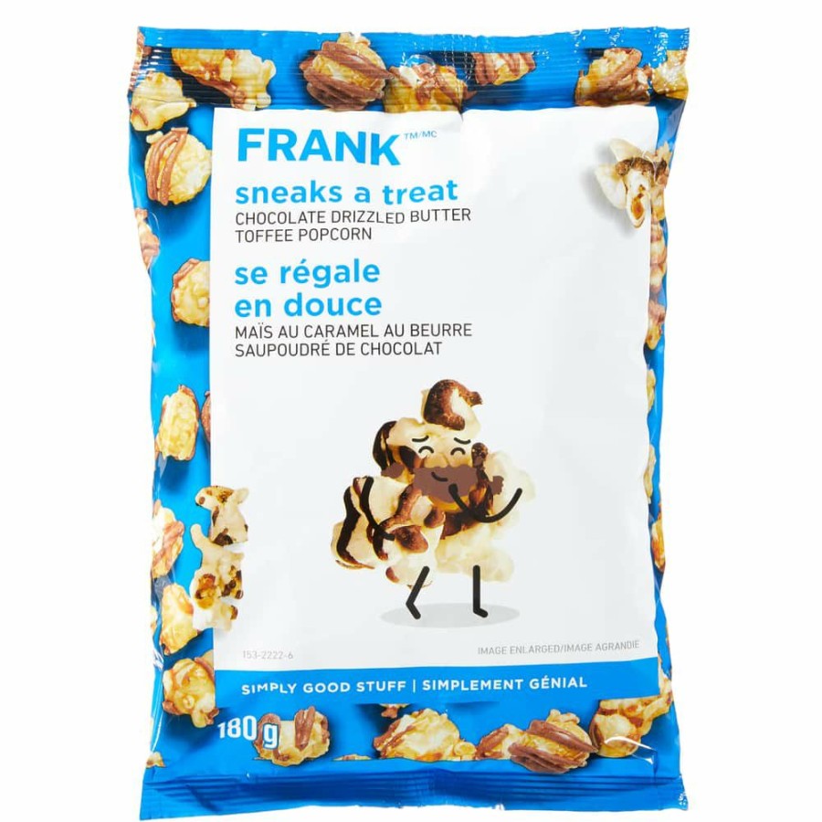 Home & Pets * | Frank Chocolate Drizzled Butter Toffee Popcorn, 180-G