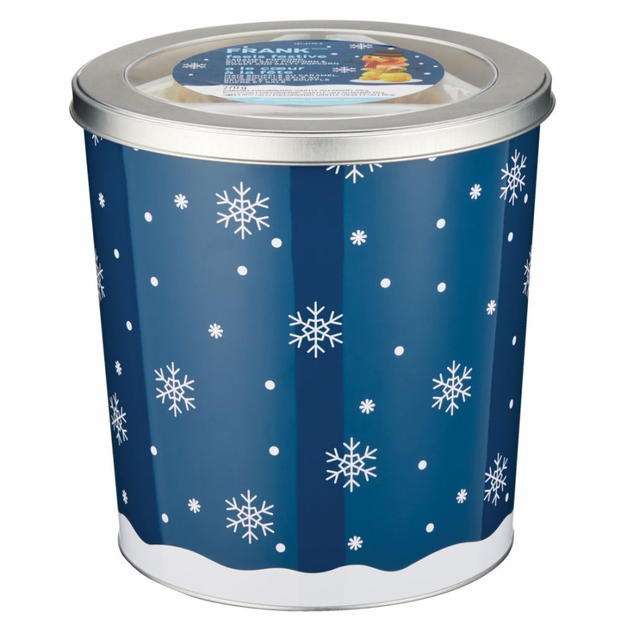 Christmas * | Frank Feels Festive Popcorn Tin With Caramel Corn, Movie Popcorn And Sweet & Salty Popcorn, 270-G