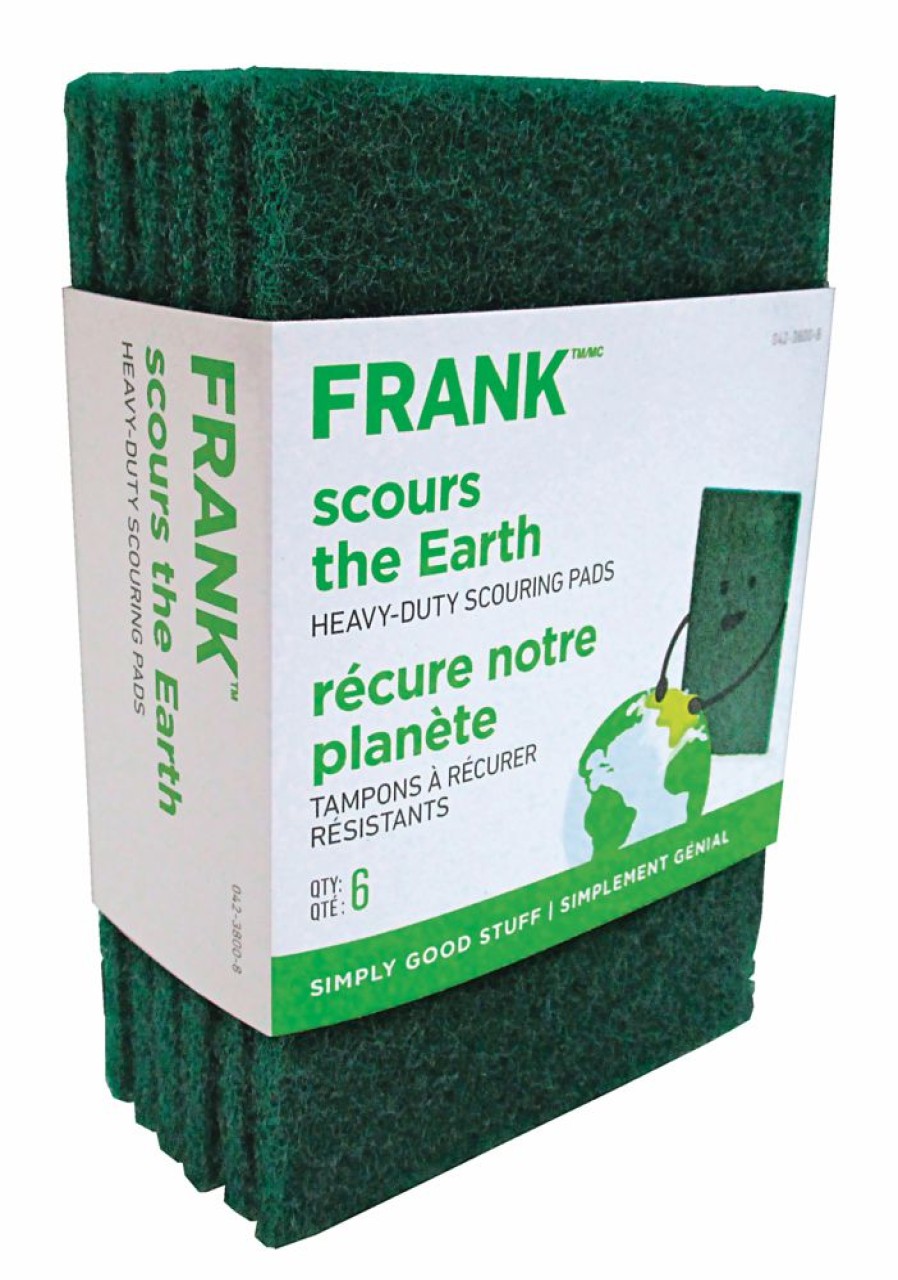 Home & Pets * | Frank Heavy-Duty Scouring Pads / Scrub Sponges, 6-Pk