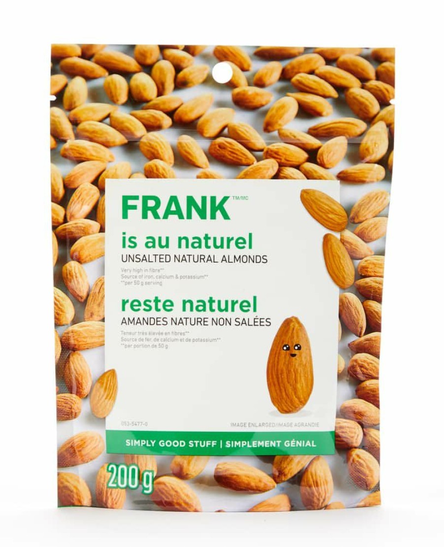 Home & Pets * | Frank Unsalted Natural Almonds, 200-G